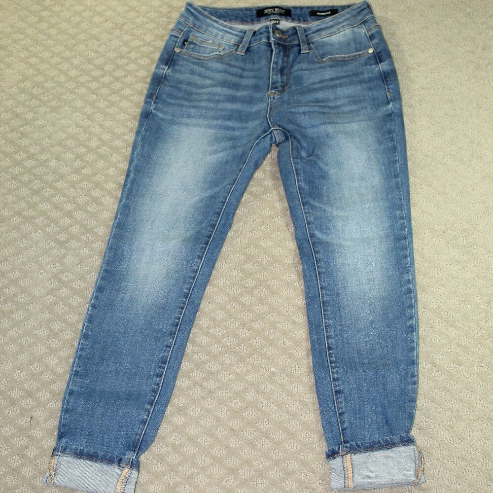 Judy Blue Jeans Skinny Fit 5/27 Womens Medium Wash Blue Denim Stretch